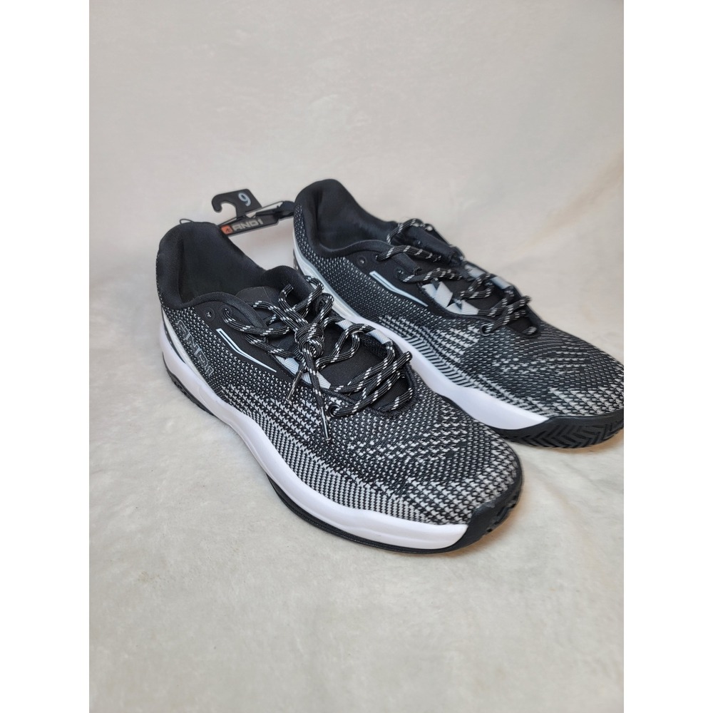 AND1 Tangent Mens Basketball Shoes Activewear Athleisure Black White Size 9 NWT
